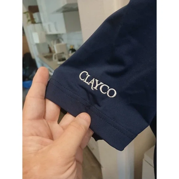 Rhoback PMen's S/S Logo Performance Polo sz M  Blue - Picture 6 of 6